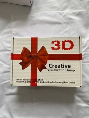 Disney Stitch & Angel 3D LED Illusion Lamp Night Light NIB